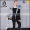 2017 fashion light blue fox fur coat with fur hood womens
