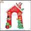 Commercial christmas inflatable arch, outdoor led light inflatable air santa claus archway, welcome inflatable entrance decor