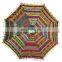 Umbrellas Maroon Ethnic Sun Protector Parasol Indian Embroidered Sun Parasol Women's Cotton Embroidered Vintage Decor Umbrella