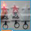 High quanlity cheap colorful personalized pvc keychain LED