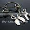 Wedding Gifts Silvery Heart Shape Pendant Handcuffs Key Chains