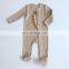 Cocoa Ribbed Footed Baby Girl Pajamas One-piece Romper