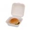 Wholesale price 8 inch Sugarcane burger clamshell boxes compostable for snack made of bagasse