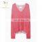 Ladies Cashmere V Neck Loose Sweater,Lady Fashion Sweater