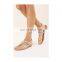 handmade fancy women leather look snake effect buckle strap wedge heel footwear shoes ladies attractive other shoes (LAJWG0057)