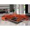 European Style Home Furniture Leather Solid Wood  Living Room 5 Seats Sofa Set