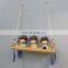 hot sale cute kids wood rope floating decorative wall shelf for bedroom toy shelf for kids