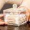 Hot Sale Multi Functional Acrylic Makeup Cotton Box for Cosmetic Cotton