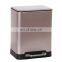Top design stainless steel foot pedal square waste bin step colored trash can manufacturers dustbin garbage can dust bin
