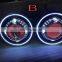 blue white red 3 specifications 7 inches HID Starry Headlight with Devil Demon eye and led Angel halo for JEEP JK for wrangle