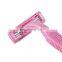 IGUETTA 3pcs/bag Women Bikini Razor Twin Blades Pink Women Razor With Aloe Lubricant Strip Safety Female Hair Remover GF2-1783