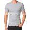 Charcoal gray Slim fit Cotton Spandex fabric T shirt for men, gym t-shirts manufacturer