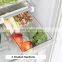 Fridge Drawer Organizer,Pull Out Refrigerator Organizer Bins with Handle,Clear Fridge Shelf Holder Storage Box Container