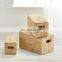 Handmade Natural Woven Hyacinth Storage Baskets with Lid Set of 3 multifunction Woven Natural Basket vietnam cheap wholesale