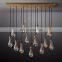 Modern blown glass rain drops chandelier for kitchen and bedroom