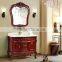 China classic solid wood wall mounted makeup bathroom cabinet with Mirror