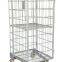 Chariot de logistique en fil de métal résistant avec poignée, conteneur roulant en cage 14