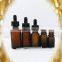 Trade Assurance! wholesale small fancy 30ml essential oil amber glass dropper bottles for cosmetic packaging