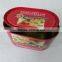 Oval shape Beautiful metal large metal tin box for cookies/cookie packaging