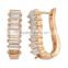 Earring, Fashion Gold Jewelry Crystal Zircon Setting Stunning Heart Shape Hook Brass Earring, Earring Jewelry Wholesale P9305
