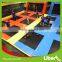 foam pit games trampoline;Jumping socks custom trampoline;basketball games trampoline