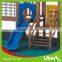 Outdoor Wooden Playground Bridge Swingsets and Playsets with Plastic Slide