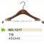 Wooden hanger with metal hook
