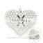 Beautiful jewelry 316L stainless steel 30mm*36mm engraved heart perfume locket