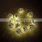 Warm White 4M 12 LED String Lighting Wedding Fairy Christmas Lights Outdoor Hollow Ball Globe Christmas Decoration Outdoor