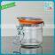 Wholesale Clear Airtight Duck Foie Gras Glass Jar With Metal Clip Glass Round Jar With Rubber Lid Food Honey Glass Storage Jar