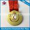 Novelty customized factory direct sale metal medal with ribbon