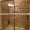 high quality tempered frameless bronze shower sauna glass door with EN12150 certification