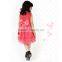 Hot 2015 Summer Chiffon Lace Lovely Bow Casual Sleeveless Princess Baby Girl Children's Dresses Clothing Pink Red fancy dressG13