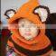 Hot sale cute handmade knitted crochet cowl hat crochet children hats knitted hooded scarve hat