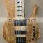Weifang Rebon 5 string neck through body burl maple electric bass guitar