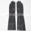 women's winter sheepskin long leather gloves with studs/rivet