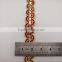 factory directly supply red covered wire golden elastic sequin braid lace
