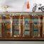 INDIAN RECYCLED FURNITURE WOOD 2 DOUBLE DOOR SIDE BOARD