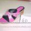 Latest design New arrivel stylish elegant mature real leather purple stiletto heels