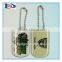 2015 wholesale low price aluminum laser engrave pet blank dog tag dog sex eu video tag