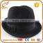 Custom Vintage Mens Fedora Felt Hats Black Wool Fedora Men Hat With Bow Supplier's Choice