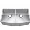 Modern kitchen designs USA hot sales cUPC apron double handmade kitchen sink stainless steel sink