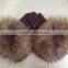 Winter Fashion Sheep Leather Gloves/raccoon Fur Gloves