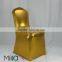 Hotel/Wedding/Banquet Supplies Gold Spandex Chair Cover with Front Arch Wholesale