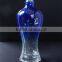 china promotional 480ml high quality hand made glass liquor bottle with pattern decaling