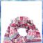 pink heart Fairisle knit color scarf,pom pom tassel scarf ,scarf with jewels