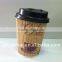 logo printed hot insulated disposable thick ripple wall coffee paper cups with ps lids