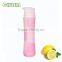 travel glass water bottle with food grade rubber silicone sleeve and competitive price