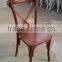 Hot sale strong stackable Elegant Upholstery Antique French Cross Back chair, X-Back Chair