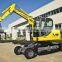 small excavator used walking excavator 8ton wheel crawler excavator